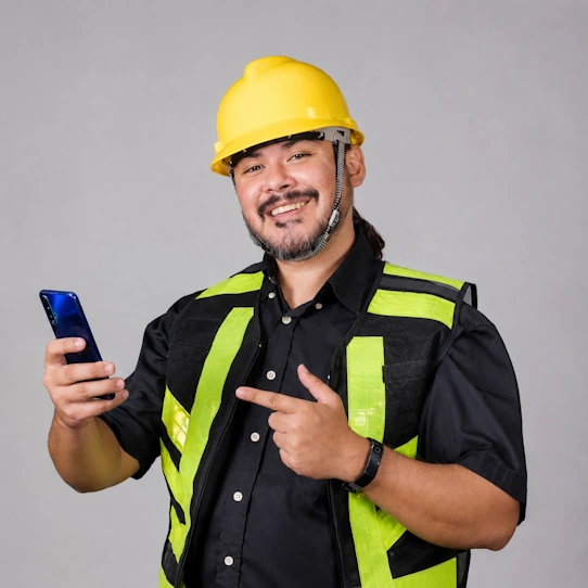 Gestione presenze in cantiere — illustrazione